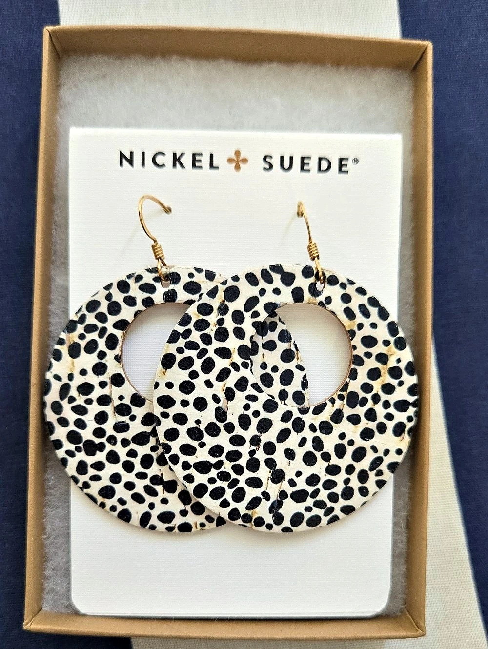 Nickel & Suede Leather Earrings